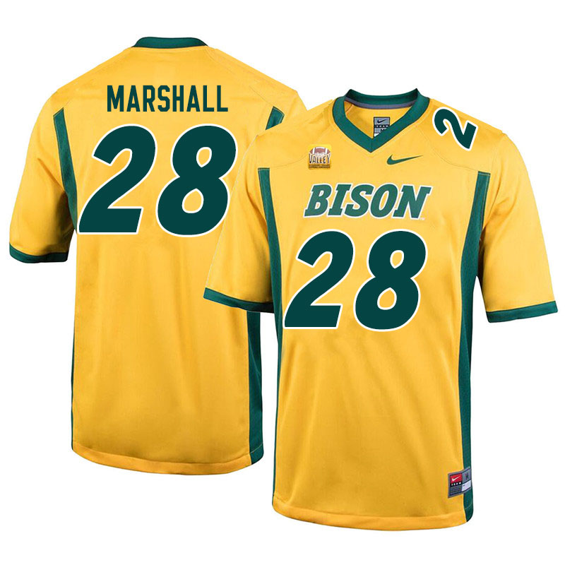 Men #28 TK Marshall North Dakota State Bison College Football Jerseys Sale-Yellow - Click Image to Close